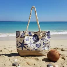 Bolsa de Praia feminina Alça de Corda Modelo Novo Verão de Piscina Grande Resistente com forro interno