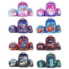 Mochila escolar infantil Menina menino lancheira em 3D menina com Piscar Kit Lancheira e estojo