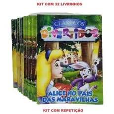 32 Livros Classicos Divertidos História - Atacado Lembrancinha Brinde De Aniversário C/ Repetição