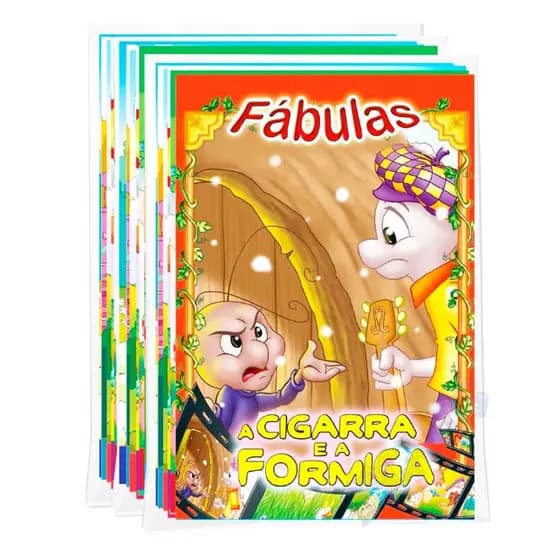 Kit 24 Histórias Inftantis Fábulas +  Fazendinha Do Seu Lobato + Coleções Clássicos a Pronta Entrega