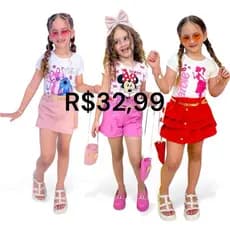 conjunto infantil  acompanha bolsa roupa para criança moda Blogueirinha moda infantil roupa infantil para menina