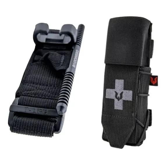 Kit Porta Torniquete + Torniquete Desmodus T-aph Profissional - Primeiros Socorros Tático Policial