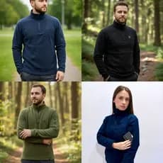 Blusa fleece de gola alta com zíper Dacs - Tático Acampamento Inverno Trilha Cardigã Agasalho