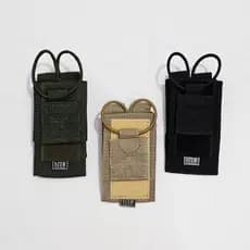 Porta Rádio HT Modular Tático - MTR Tactical - Ajustável em Rip Stop Preto / Tan / Verde - Policial
