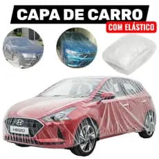 Capa Automotiva Impermeável Transparente com Elástico – Capa de Cobrir Carro Plástica P, G ou GG