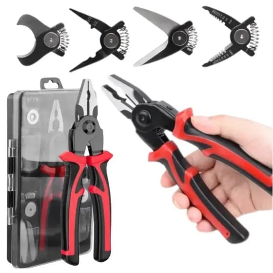 Alicate 5 Em 1 Multifuncional Ferramenta Kit 5 Bicos Ergonômico Isolamento Emborrachado Universal