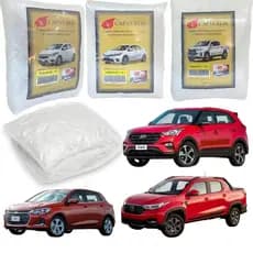 Capa plástica Carro Transparente Automotiva 20 Micras Reis Original P G GG Proteção Poeira e Tinta