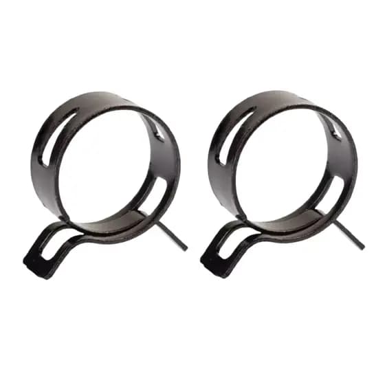 2 abraçadeiras tipo mola elástica 13,5 MM X 15,5 MM de abertura interna para mangueiras de carros motos etc