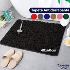 Tapete De Banheiro 40x60cm Antiderrapante Microfibra Bolinha Macarrão Luxo Várias Cores