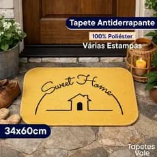 Tapete Capacho Porta de Entrada 34×60cm Estampado Antiderrapante