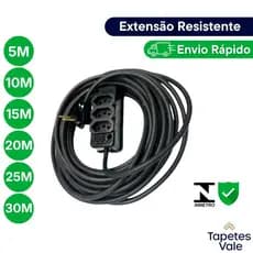 Extensão Elétrica Cabo PP Grosso Prolongador Reforçado 10A 20 25 30 Metros 2x2.5mm