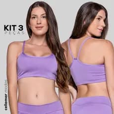 Kit 3 Tops Fitness Feminino Nadador Alça Fina Academia Suplex