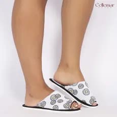 Pantufa Feminina Chinelo de Quarto em Malha Confortável para Casa ou Maternidade D'ocê Modas
