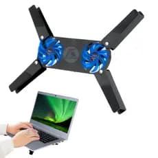 Suporte Base Cooler Duplo Antiderrapante Resfriamento  Notebook Ventilação Silenciosa Usb Gamers
