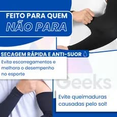 Kit Par de Manguito Mangote Proteção UV Solar Segunda Pele Ciclismo Esportes Militar Tatico Unissex