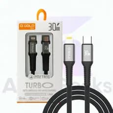 Cabo Usb-c P/ Lightning A'Gold Pro 30w 2m Para iPhone X 11 12 13 14 Pro Max Resistente