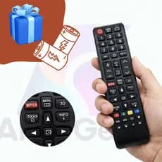 Kit 2 Controle Remoto Para Tv Samsung Lcd Led Tecla Netflix