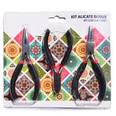 kit 3 Alicates Lanmax bico redonfo, corte e universal artesanato, Patchwork, pescaria