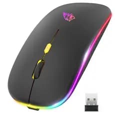 Mouse Sem Fio Wireless Com Bateria Interna Recarregavel 2,4 Ghz Led RGB Home Office