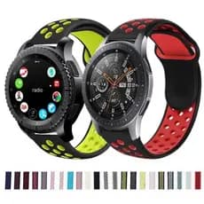 Pulseira 22mm silicone Smartwatch Samsung Galaxy Watch 46mm Amazfit Stratos GTR 47mm Huawei