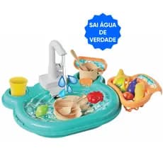 Pia Lava Louça Infantil Brinquedo - Pia Aqua Magic