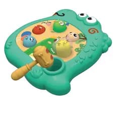 Brinquedo Para Bebe Bate Bate Dinossauroo Martelada nos Bichinhos - Verde