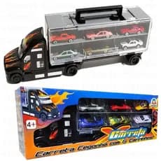 Caminhão Cegonha Mini Carreta com 6 Carrinhos