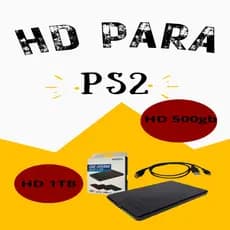 HD externo p/ PS2 500GB e 1TB Lista PRONTA Top!