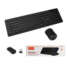 Kit Teclado E Mouse Sem Fio Wireless 2.4ghz 3200dpi Óptico