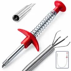 Desentupidor de Ralo Tipo Pinça 60cm Remove Cabelos de Pia Cuba Vaso e Cano