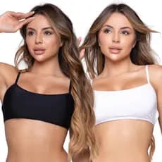 Kit 2 Cropped Fitness Gringa Top Costa Nua Gringa Moda Blogueirinha