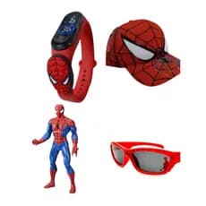 Boné ,boneco ,relógio digital a prova d agua e oculos de sol infantil do homem aranha masculino , perfeito para su filho