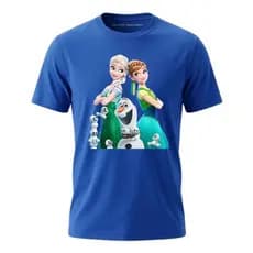 Chinelo infantil e camisa  feminina da frozen , tecido leve 100% algodão 30.1 , sola macia e confortável .