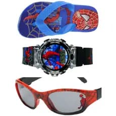 Chinelo relogio digital musical e oculos do homem aranha , super kit ,promocao lancamento para seu menino