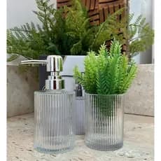 Conjunto de 2 peças para banheiro de vidro Lyor decoração para casa dia das mães