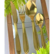 Conjunto de talheres 24 peças Gastro Dourado Lyor Faqueiro Gold