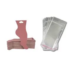 "Tag Cartela pezinho para Tornozeleira 100 peças + 100 Saquinho com furo e Aba adesiva.Tags disponíveis em 6 opções de cores| Rose | Branco | Verde | Preto | Kraft | Pink | "