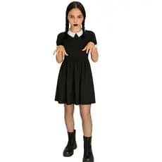 Fantasia Infantil Menina Halloween Vestido Wandinha Addms Halloween Fantasia Infantil