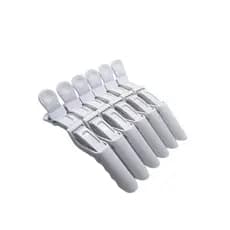 Kit Clips Crocodilo Para Cabelos Com 6 Unidades Cor Branco