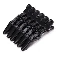 Kit Clips Presilhas Crocodilo Para Cabelos Com 6  Unidades Cor Preto