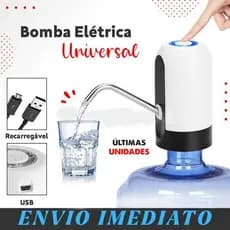 Bomba Elétrica De Galão Universal Com Carregamento USB Para Galão e Garrafão De Água - ENVIO IMEDIATO