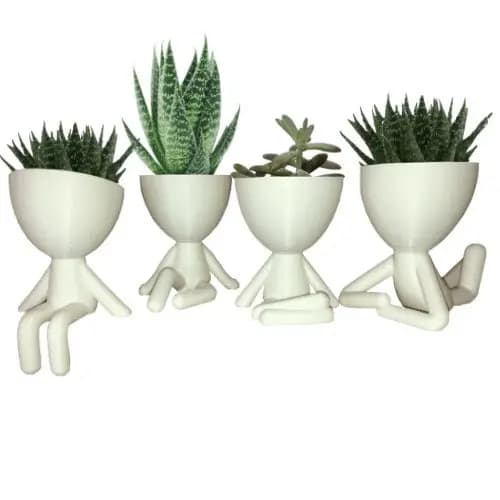 Kit com 4 vasinhos Extra Grandes GG 15cm