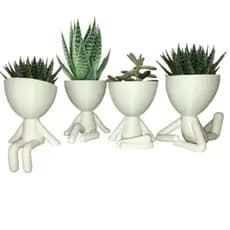 Kit com 4 vasinhos Extra Grandes GG 15cm