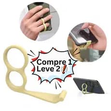 kit 2un Suporte Celular 2 Em 1 Portátil de Dedo E Mesa
