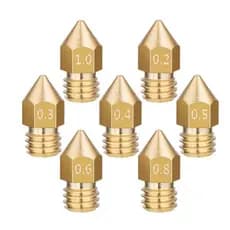 Bico Nozzle 1.75mm 0.2 / 0.3 / 0.4 / 0.5 / 0.6 / 0.8 / 1.0 Mk8 Impressora 3d Ender 3 / Pro Twotrees bluer