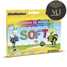 Massa de Modelar Acrilex Soft 180 grs - 12 Cores