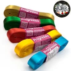 Fita de Cetim Progresso nº3 10m x 15mm - Cores Variadas - Unidade