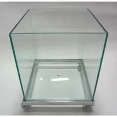 Vaso Cachepot De Vidro Com Rodinhas Tamanho 30x30cm  (06mm)