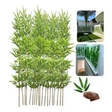 Kit 50 Hastes Bambu Mosso Bambuzinho Artificial, Haste Natural Realista, Folhagem Artificial Siliconada