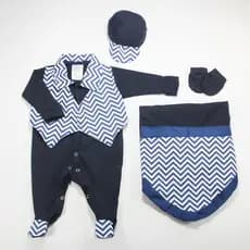 kit saída maternidade para menino saída de maternidade de menino kit  05 peças  roupinha de bebê